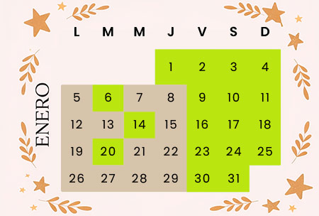 Calendario de enero 2026