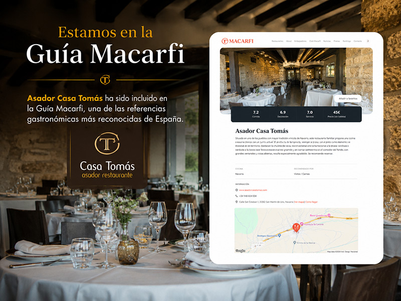 Asador Casa Tomás entra en la Guía Macarfi